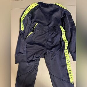Nike Kids Navy and Neon Green Joggers